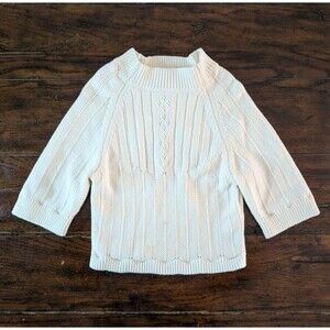Intimately Free People Top XS The Romy Swit Crop  Ivory White Sweater